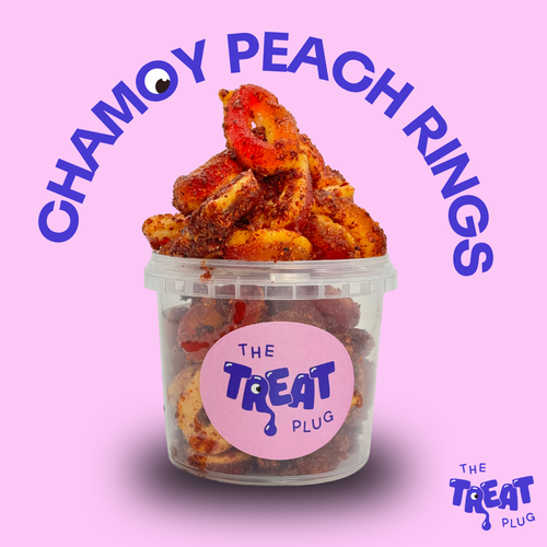 250g Chamoy Peach Rings – Sweet, Spicy & Tangy Snack!