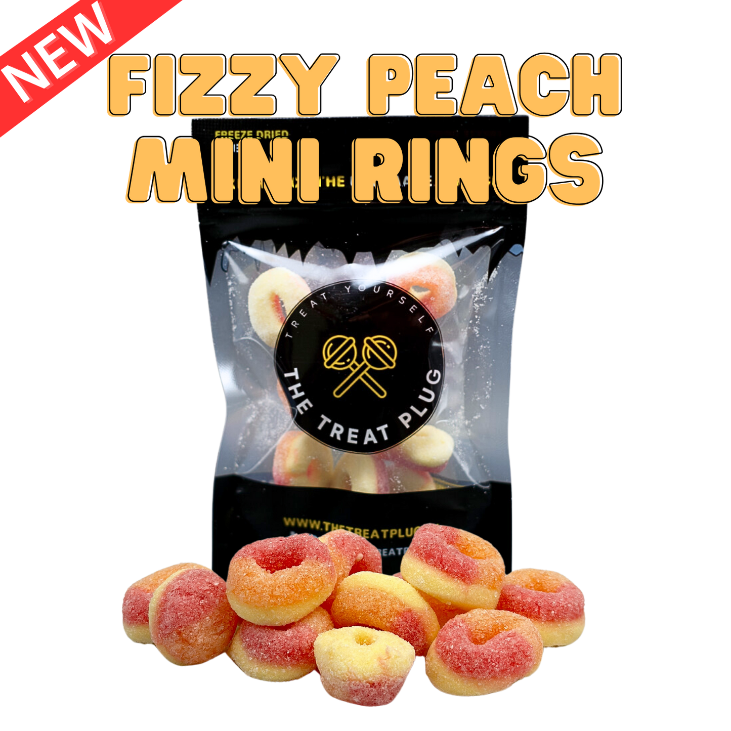 Freeze Dried Peach Mini Rings