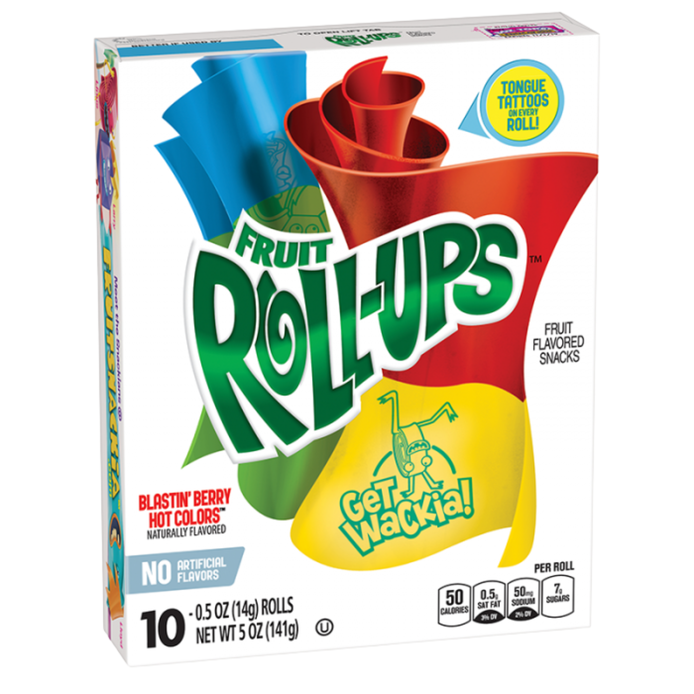 Fruit Roll-Ups Blastin’ Berry Hot Colours 10 Single Packs (141g)