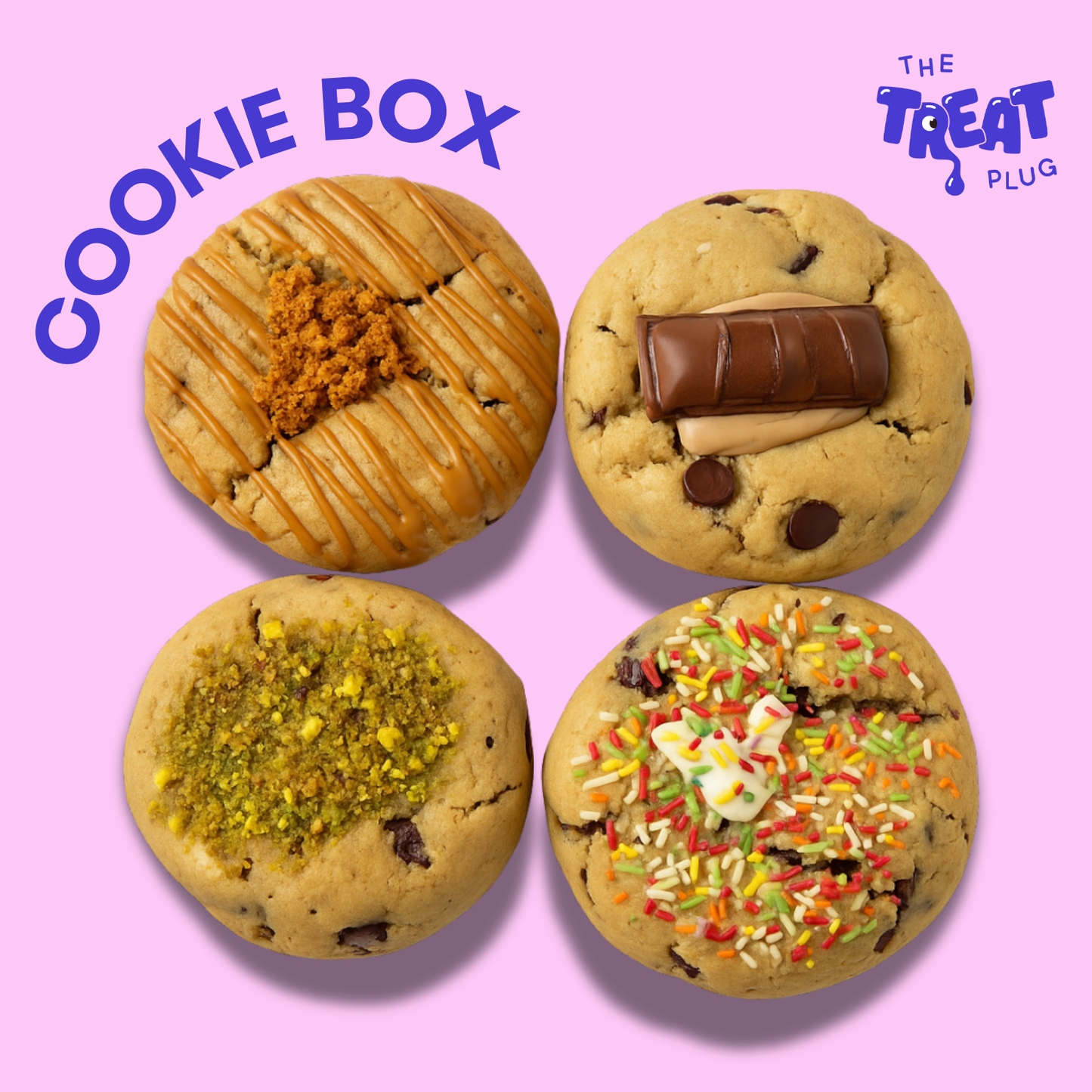Stuffed Cookie Box (4 Pack) – Bueno, Biscoff, Birthday Cake & Pistachio | Viral TikTok Treat