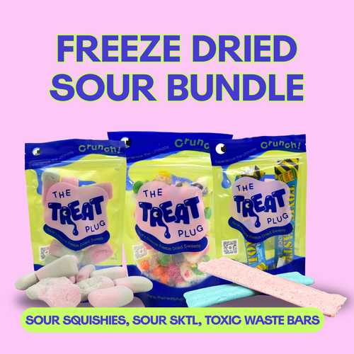 Freeze Dried Sour Bundle - Sour Shocker Bars - Sour Squishy Bites - Sour Rainbow Crunch