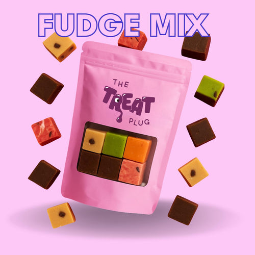 Mixed Fudge Bag -  Includes 5 Flavours: Candy Floss, Jelly Bean, Peanut Chocolate, Dubai Choc & Very Berry